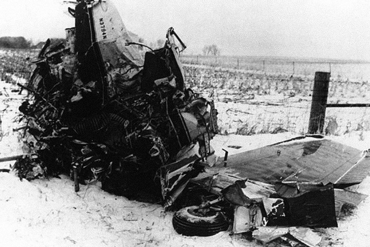 The remains of the plane crash that killed Buddy Holley, Richie Valens and The Big Bopper