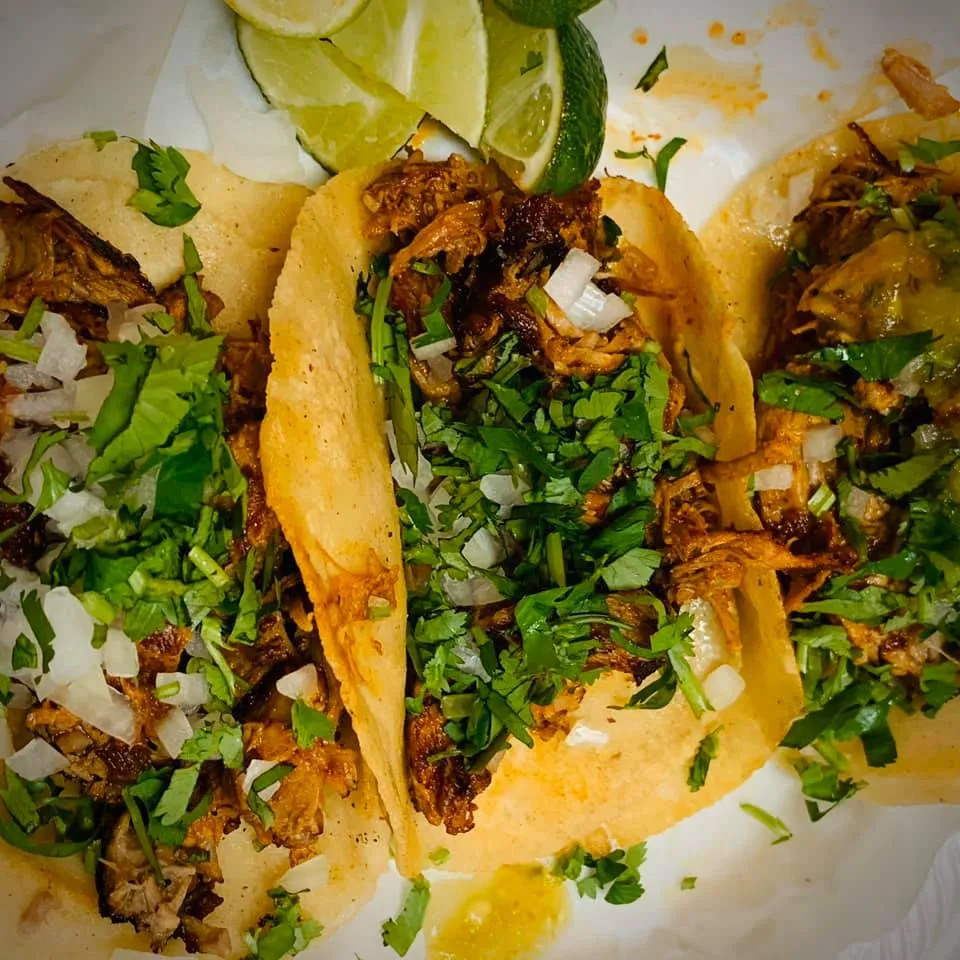 Three chorizo tacos