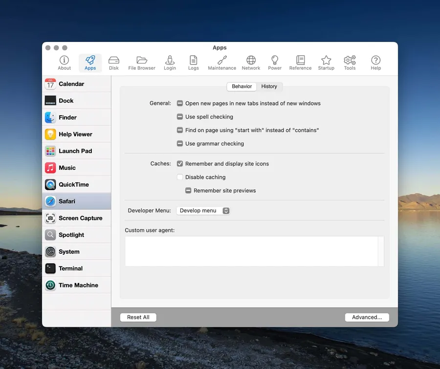 mac Pilot apps interface