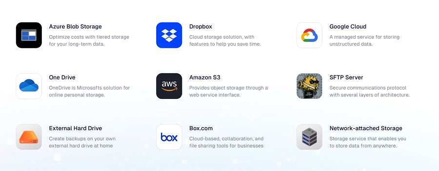 Data storage locations