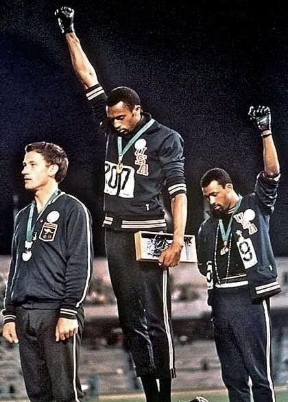 Black athletes at the 1968 Summer Olympics in Mexico City