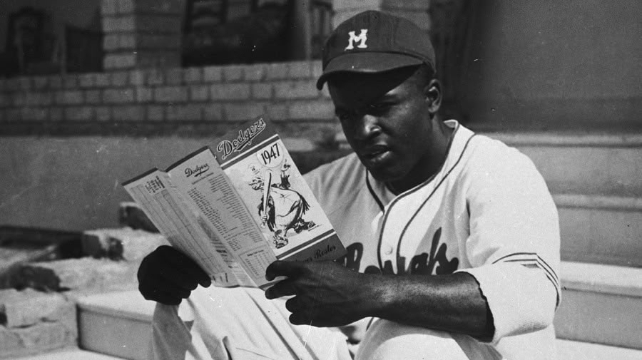 Jackie Robinson When He Was Playing for the Minor Leaugue Montreal Royals