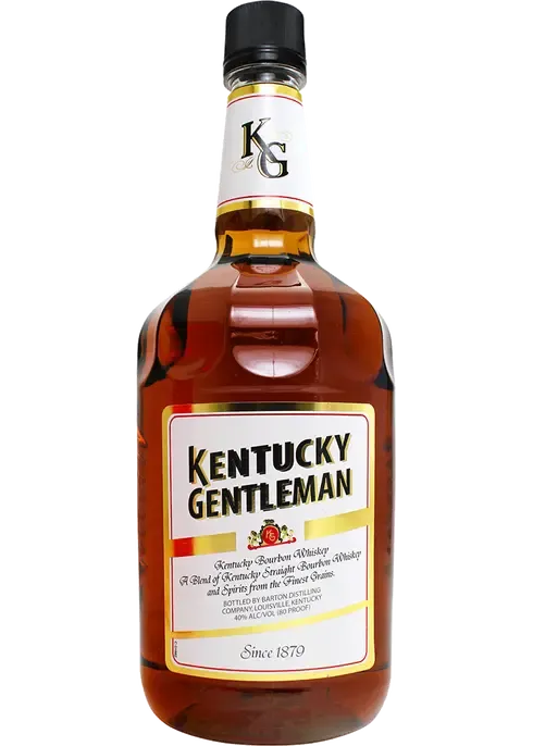 A 1.5 liter bottle of Kentucky Gentleman, a cheap bourbon