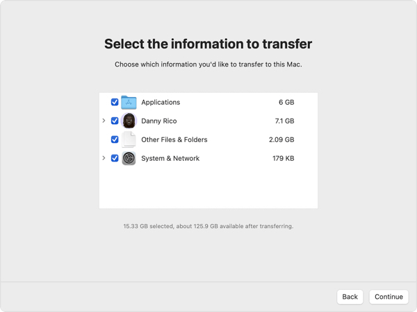 Migration Assistant Interface