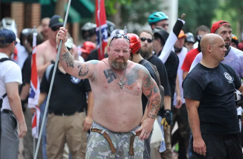 A white supremacist in Charlotteville in 2017