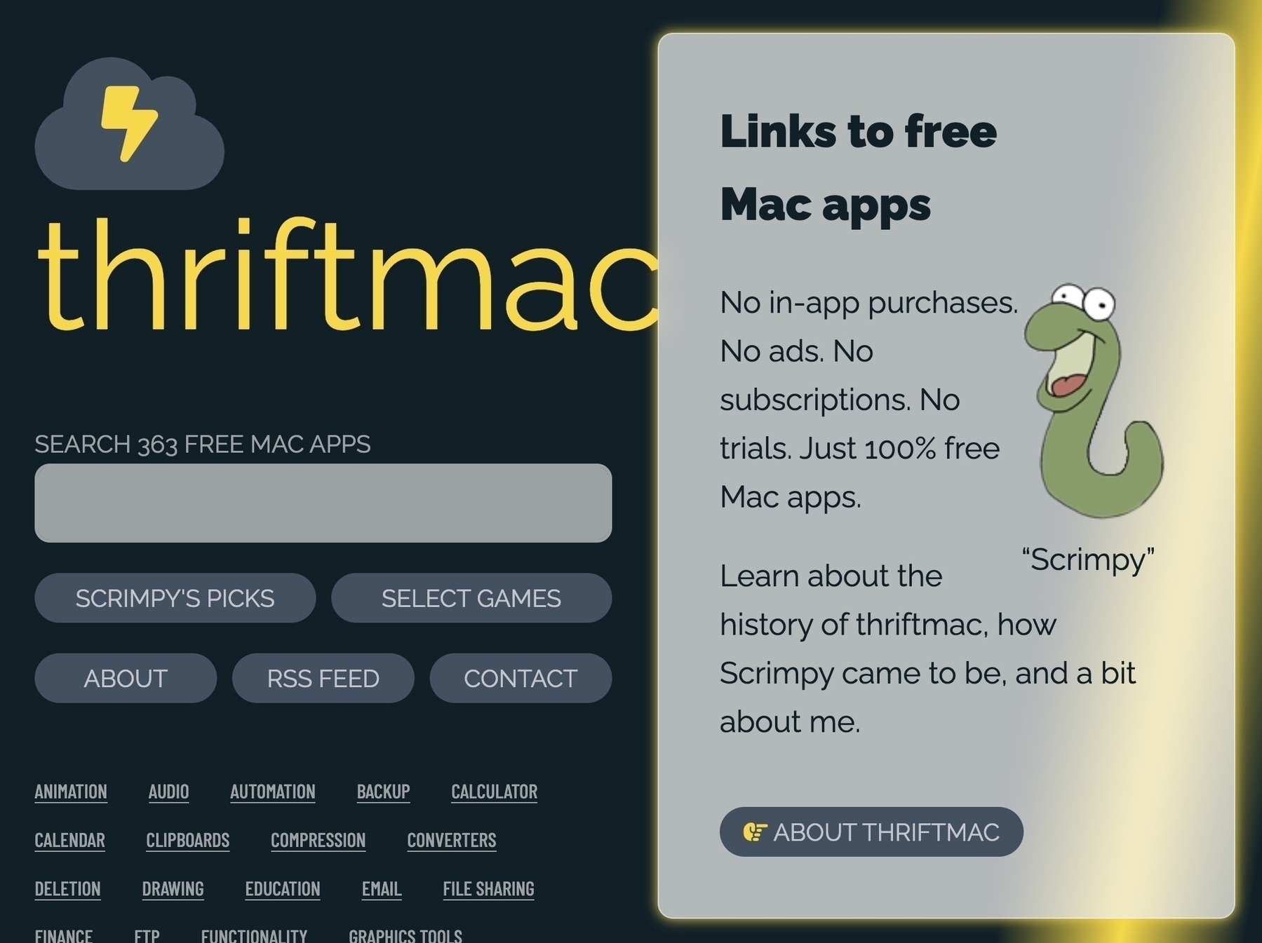 Thriftmac screenshot