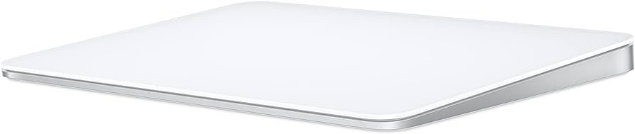 A white Apple Magic Trackpad 2