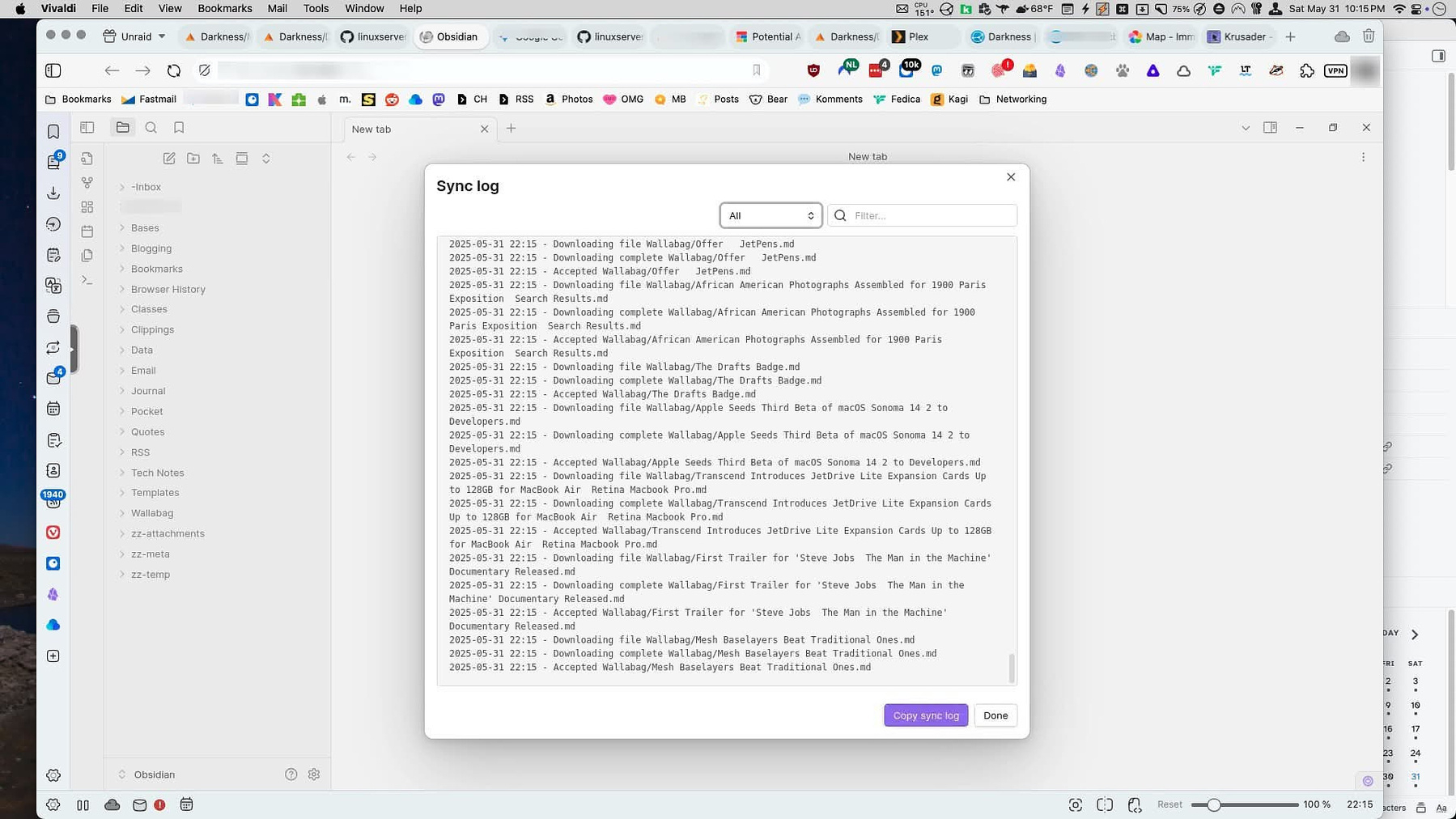 Obsidian in a browser